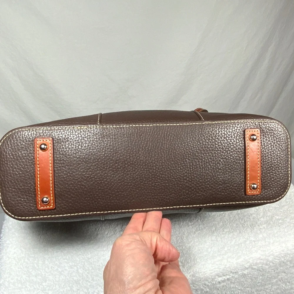 Dooney & Bourke Pebbled Leather Shoulder Bag/Tote - Brown